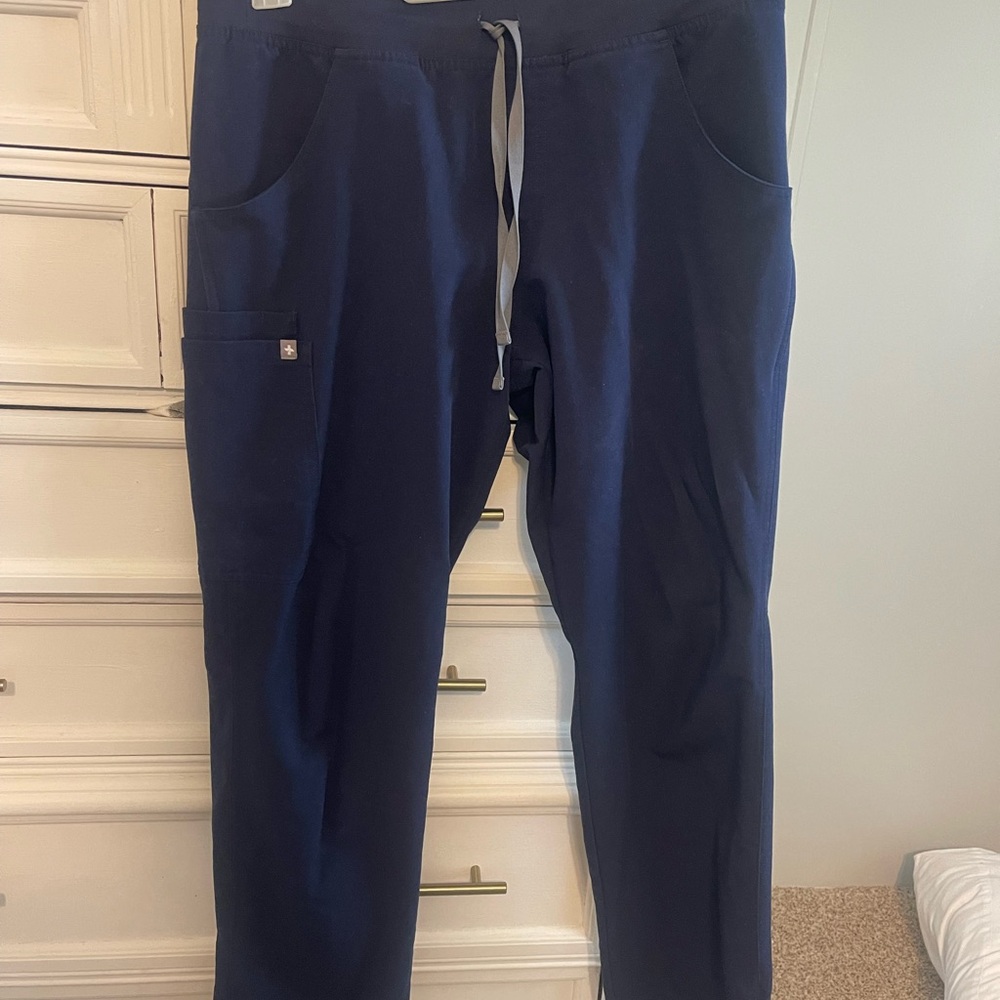 Figs Blue Joggers with Drawstring Waistband
